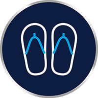 Nikoli ne hodite bosi v skupnih tuših in garderoba